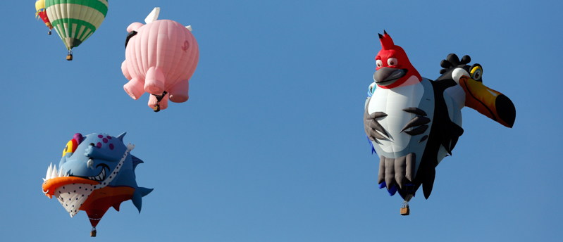 La 44esima Albuquerque International Balloon Fiesta ad Albuquerque, New Mexico. (AP Photo/Andres Leighton)