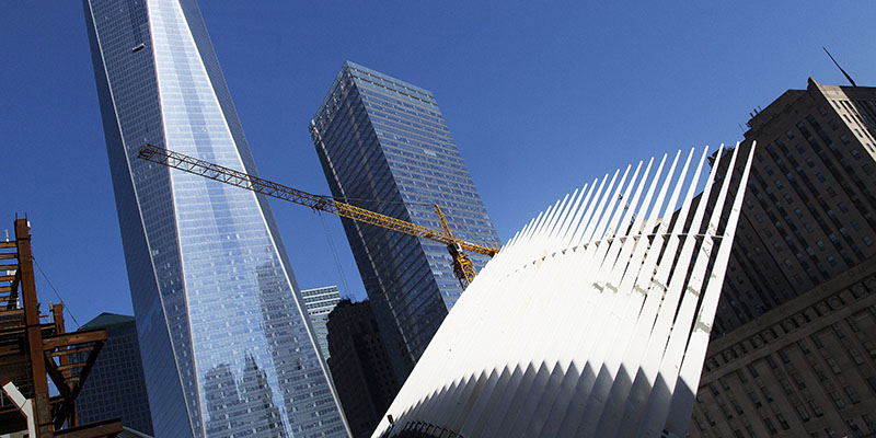World Trade Center transportation hub, New York, maggio 2015 (AP Photo/Mark Lennihan)