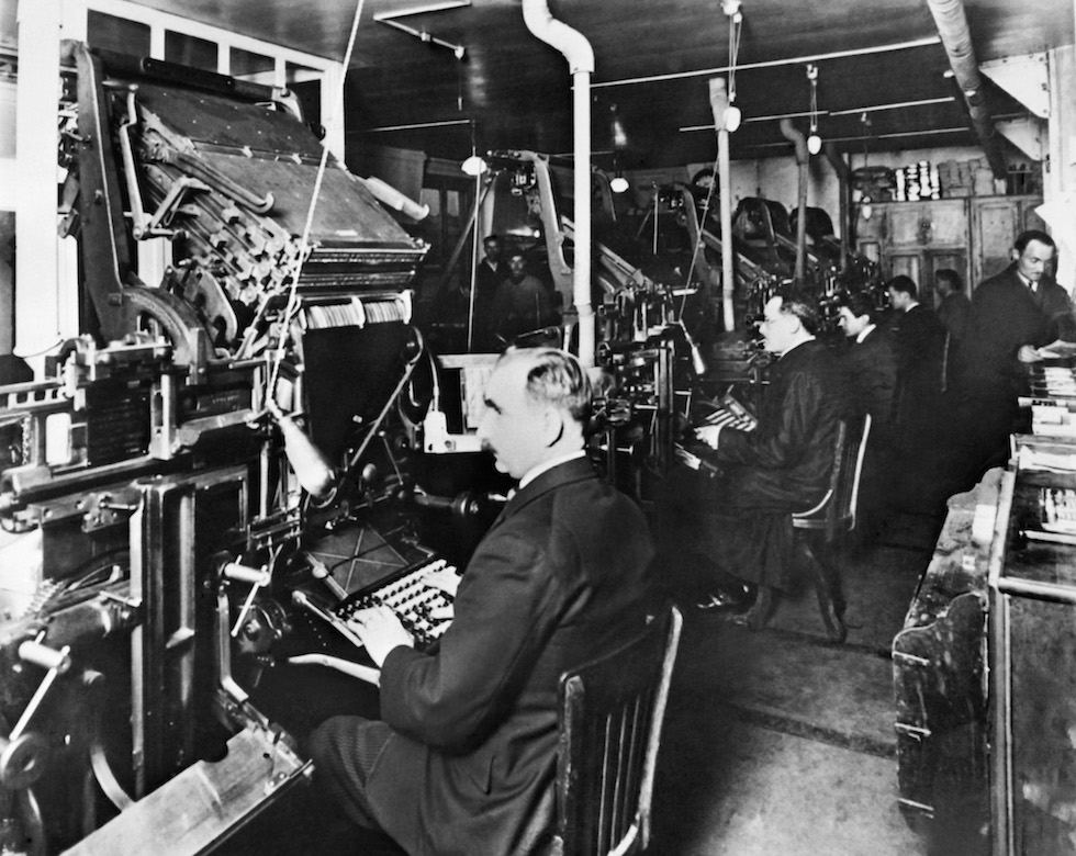 Redazione francese al lavoro, 1926