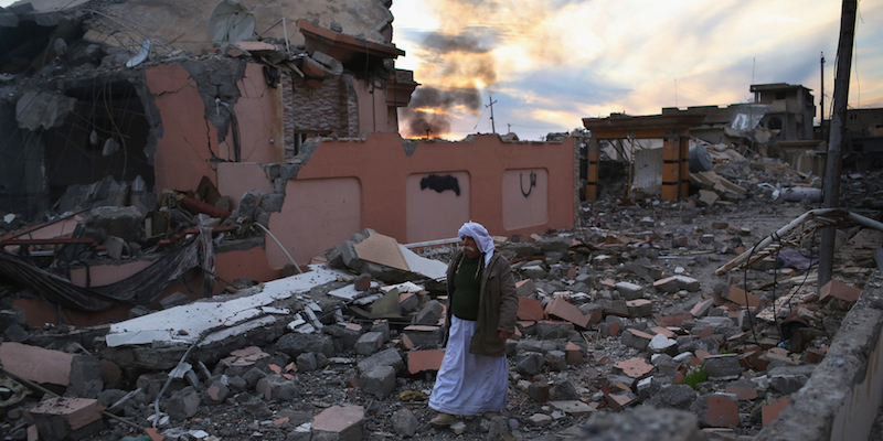 Un quartiere di Sinjar in rovine, 15 novembre 2015. 
(John Moore/Getty Images)