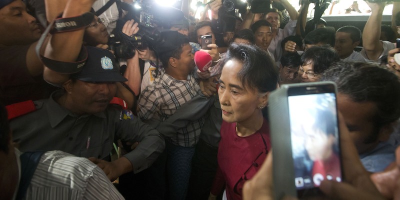 Aung San Suu Kyi. (AP Photo/Mark Baker)