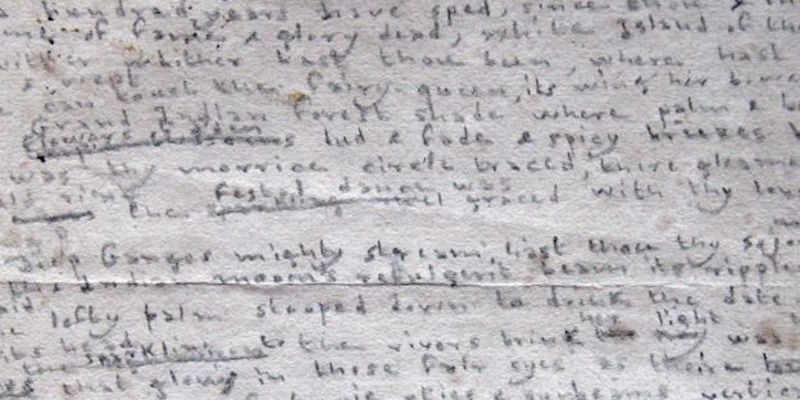Uno dei manoscritti inediti di Charlotte Brontë
(Randall House)