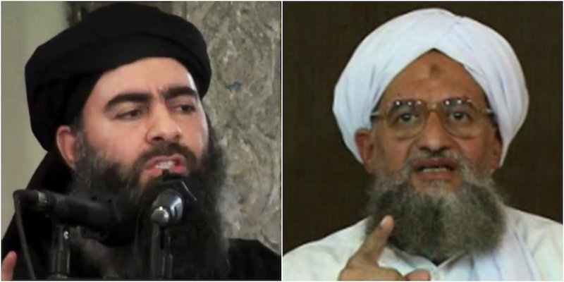 Abu Bakr al Baghdadi e Ayman al-Zawahiri.