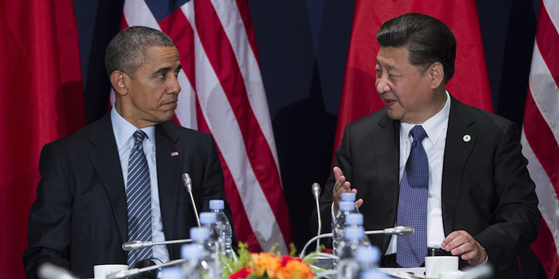 Il presidente statunitense Barack Obama con il presidente cinese Xi Jinping. 

(AP Photo/Evan Vucci)