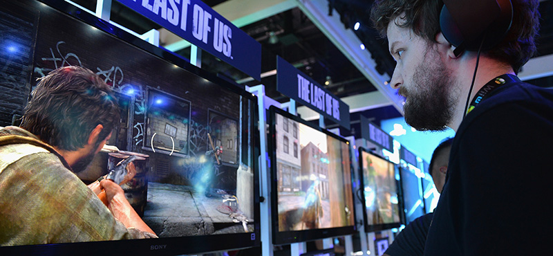 Un giocatore alla convention E3 di Los Angeles. (Alberto E. Rodriguez/Getty Images)