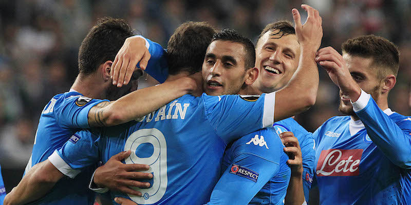 I giocatori del Napoli (AP Photo/Czarek Sokolowski)