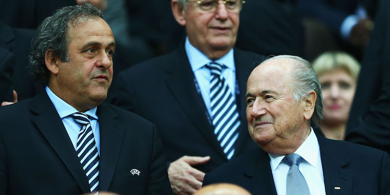 Michel Platini (sinistra) e Sepp Blatter (destra).(Getty Images)