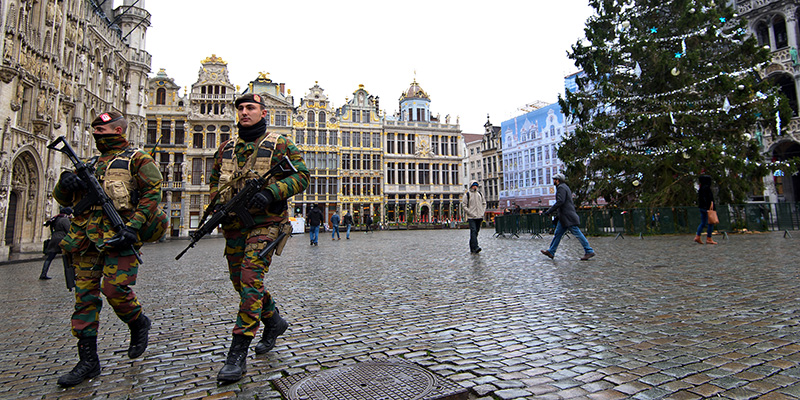 Grand Place, Bruxelles, Belgio, novembre 2015 (Ben Pruchnie/Getty Images)