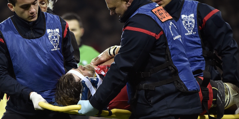 Duane Vermeulen dopo lo scontro (PASCAL PAVANI/AFP/Getty Images)