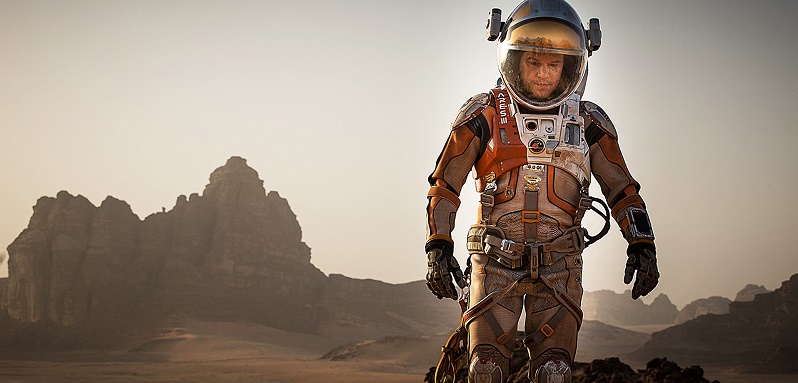 Una scena del film "The Martian" diretto da Ridley Scott.