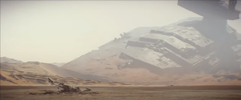 Un'immagine dal trailer di "Star Wars: Il risveglio della Forza"