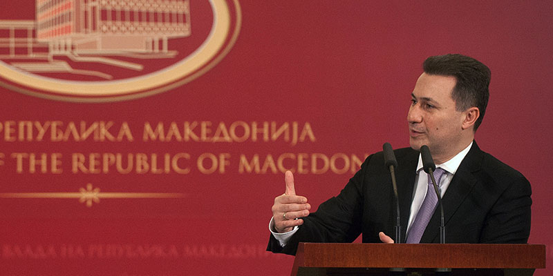 Il primo ministro macedone Nikola Gruevski (ROBERT ATANASOVSKI/AFP/Getty Images)