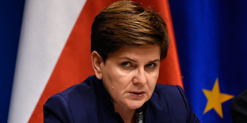 Beata Szydlo, prima ministra della Polonia (JOHN THYS/AFP/Getty Images)