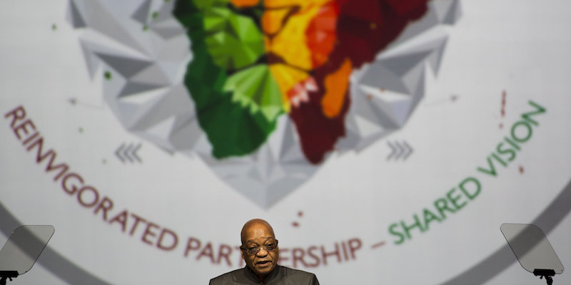 Il presidente sudafricano Jacob Zuma. (AP Photo/Bernat Armangue)
