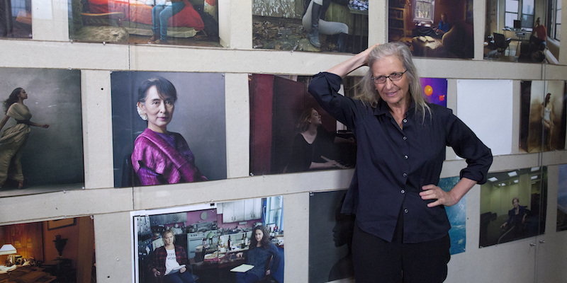 Annie Leibovitz alla presentazione stampa di "WOMEN: New Portraits"
Londra, 13 gennaio 2016
(JUSTIN TALLIS/AFP/Getty Images)