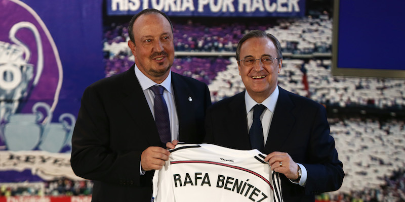 Rafael Benitez e Florentino Perez (AP Photo/Andres Kudacki)