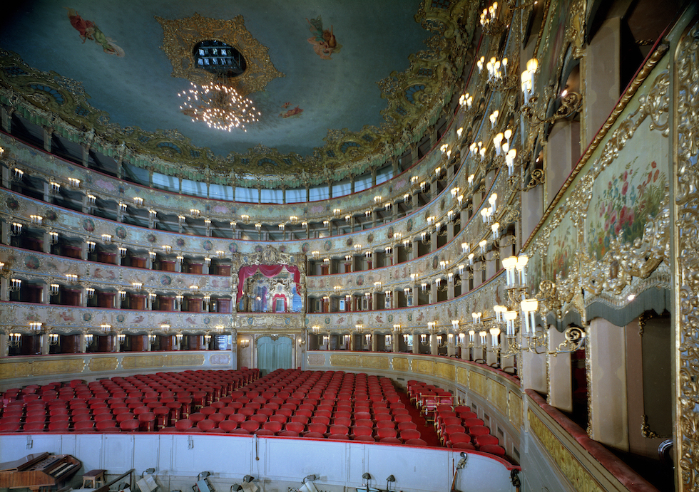 Interno del Teatro La Fenice di Venezia. Il teatro, inaugurato nel 1792, Ë stato...