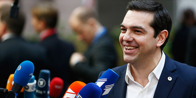 Alexis Tsipras a Bruxelles lo scorso 17 dicembre (Dean Mouhtaropoulos/Getty Images)