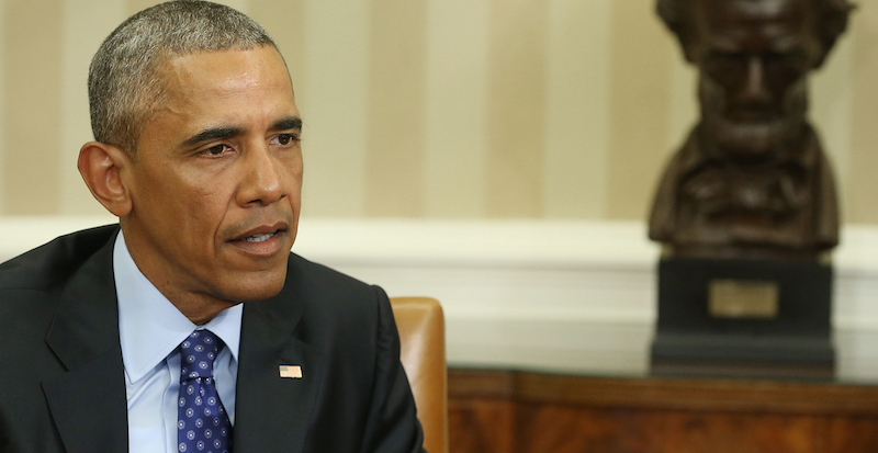 Barack Obama parla delle nuove misure sulle armi (Mark Wilson/Getty Images)
