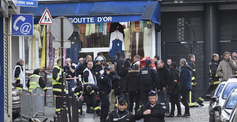 La polizia in Rue de la Goutte d'Or
(LIONEL BONAVENTURE/AFP/Getty Images)