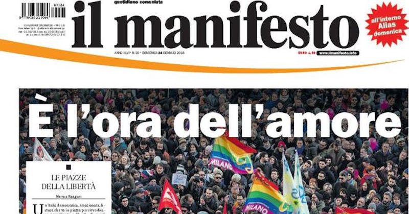 Le prime pagine di domenica 24 gennaio 2016