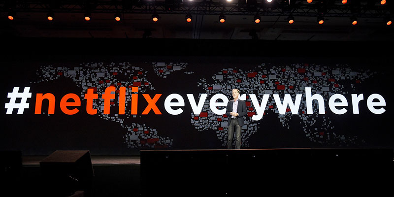 Reed Hastings, CEO di Netflix, il 6 gennaio a Las Vegas (Ethan Miller/Getty Images)