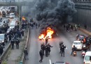 Le proteste dei tassisti a Parigi