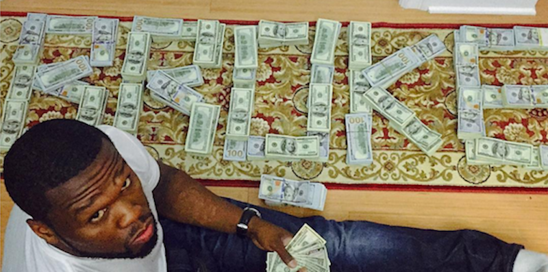 50 cent ha dichiarato bancarotta ma continua a farsi vedere con un sacco di soldi