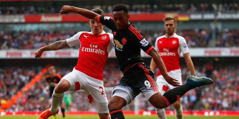 Anthony Martial e Hector Bellerin (Julian Finney/Getty Images)