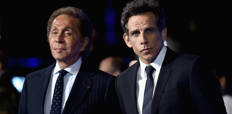 Valentino e Ben Stiller alla presentazione di Zoolander 2 a Leicester Square, Londra, 4 febbraio 2016. 
(Ian Gavan/Getty Images for Paramount Pictures)