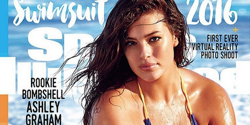 La copertina della Swimsuit Issue 2016 di Sports Illustrated con Ashley Graham (Sports Illustrated, via Instagram)