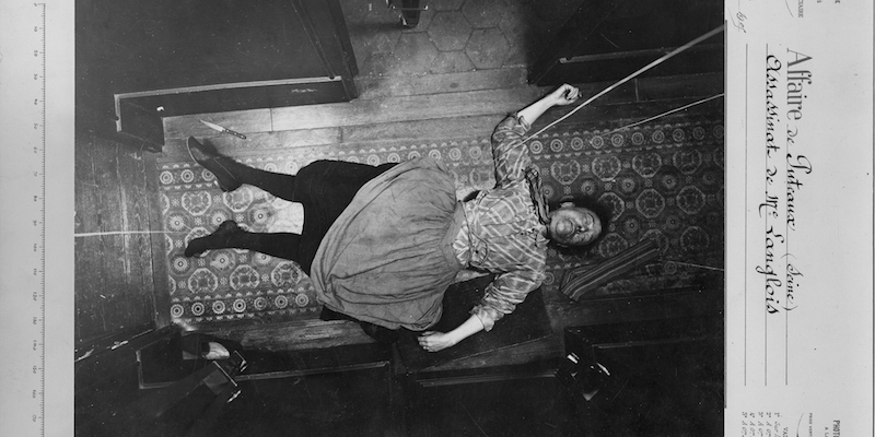 L'assassinio di Madame Langlois, il caso di Puteaux del 5 aprile 1905; di Alphonse Bertillon (© Archives de la Préfecture de police de Paris)