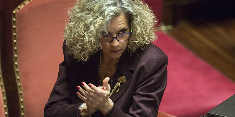 Monica Cirinnà al Senato (Roberto Monaldo / LaPresse)