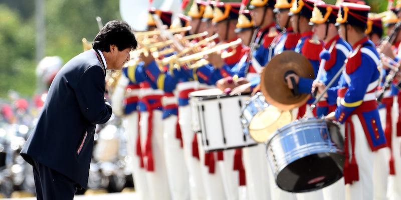 Il presidente boliviano Evo Morales a Brasilia, in Brasile, il 2 febbraio 2016 (EVARISTO SA/AFP/Getty Images)