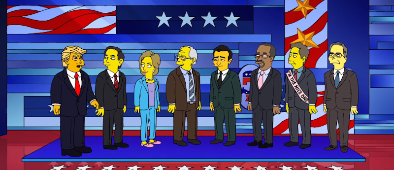 Il breve video dei Simpson con i candidati alla presidenza degli Stati Uniti
