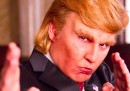 Johnny Depp che si toglie la maschera da Donald Trump