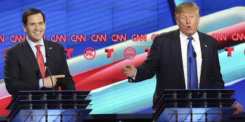 Marco Rubio e Donald Trump. (Michael Ciaglo-Pool/Getty Images)