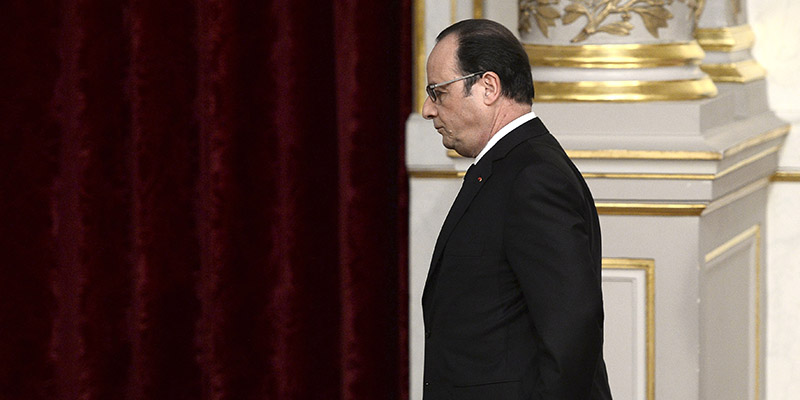 Il presidente Hollande, 30 marzo 2016 (Stephane de Sakutin, Pool via AP)