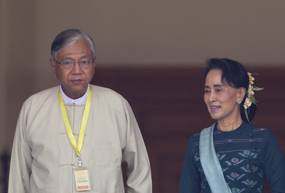 Htin Kyaw e Aung San Suu Kyi