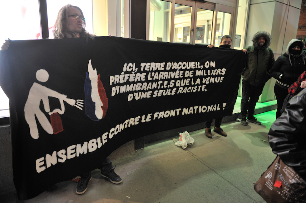 Anti-Le Pen Protest - Montreal