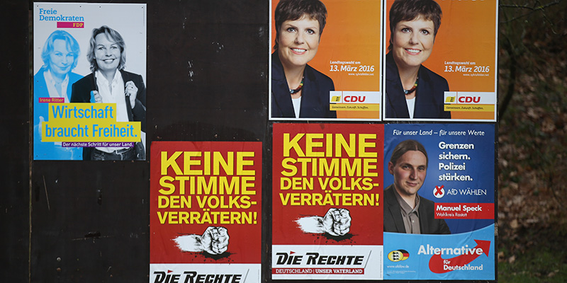 Manifesti elettorali in Baden-Wuerttemberg (Sean Gallup/Getty Images)