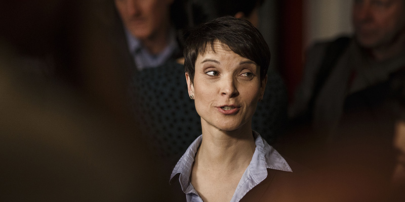 Frauke Petry, del partito di destra Alternativa per la Germania, 13 marzo 2016 (Carsten Koall/Getty Images)