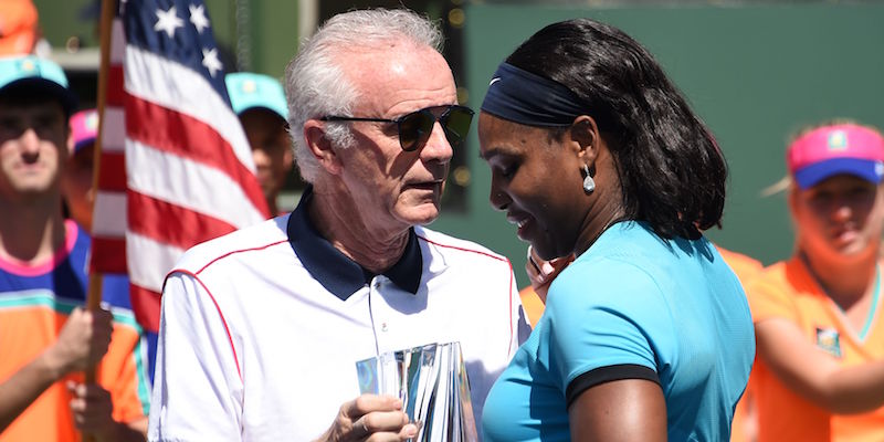 Raymond Moore con Serena Williams (ROBYN BECK/AFP/Getty Images)