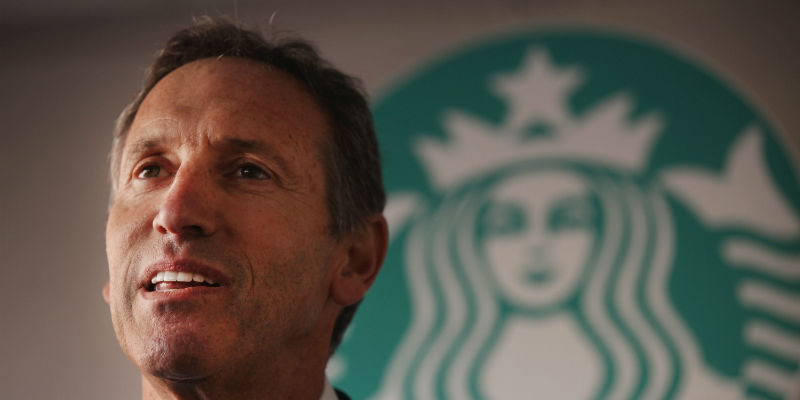 Howard D. Schultz, presidente e CEO di Starbucks (Spencer Platt/Getty Images)