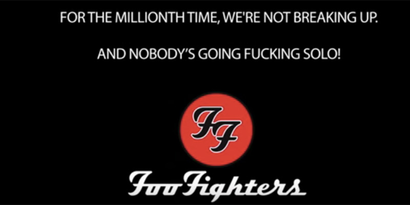 Il video in cui i Foo Fighters dicono che NON si sciolgono