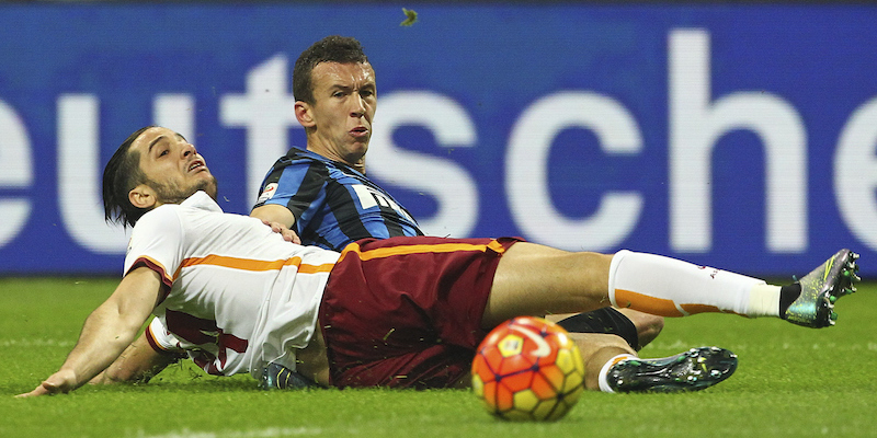 Ivan Perisic e Konstantinos Manolas (Marco Luzzani/Getty Images)