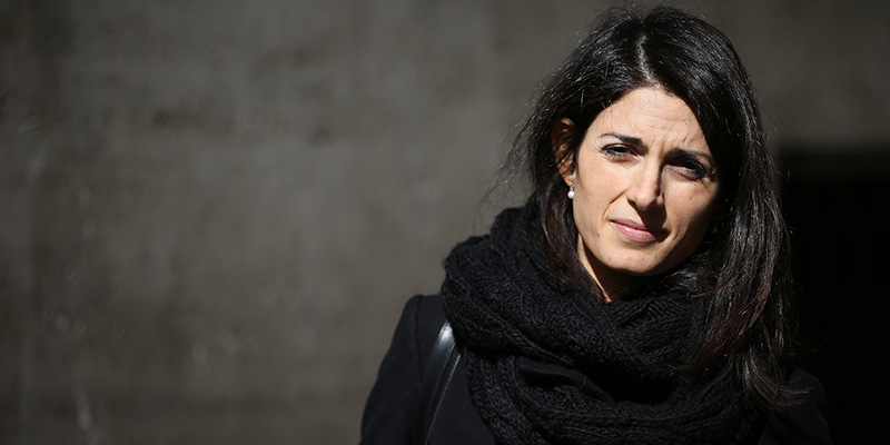 Virginia Raggi, candidata sindaco per il Movimento Cinque Stelle a Roma, 8 marzo 2016 (Vincenzo Livieri - LaPresse)
