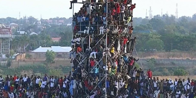 C’era poca gente a guardare Nigeria-Egitto di calcio