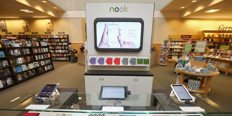 E-reader Nook in vendita in una libreria Barnes & Noble il 25 giugno 2014 (Scott Olson/Getty Images)