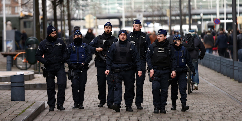Poliziotti belgi a Bruxelles (Carl Court/Getty Images)